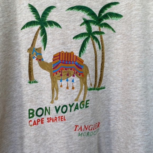 Women’s J. Crew Bon Voyage Camel Tangier Morocco Short Sleeve Tee - Picture 6 of 7